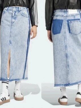 adidas Original Denim Maxi Skirt KSENIASCHNAIDER